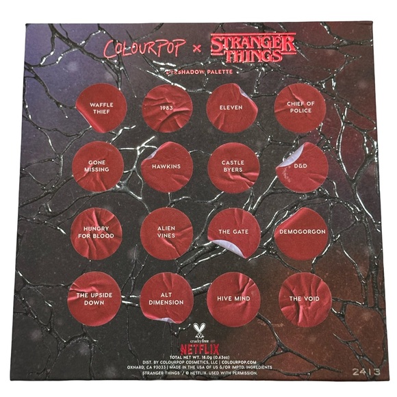 ColourPop x Stranger Things Eyeshadow Palette New In Box Limited Edition - Picture 4 of 6